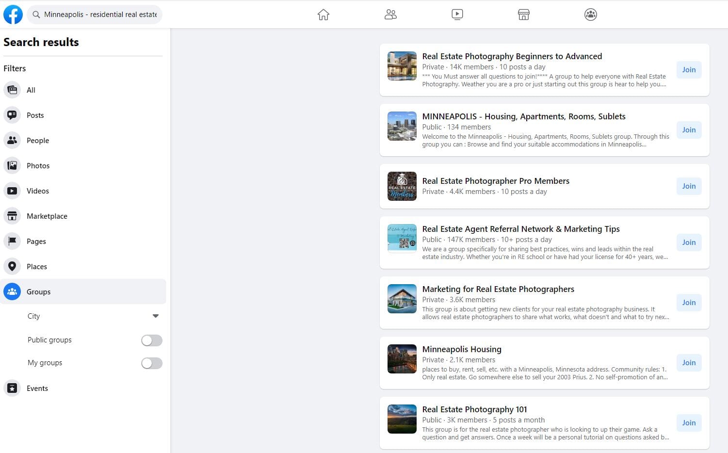 Facebook Real Estate Photography Groups
