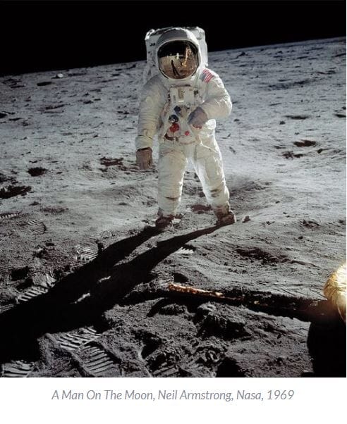 Man stepped on the moon